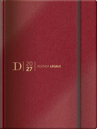 Agenda Legale Dike 2027 - 15 mesi - Texture: Ecopelle - Colore: Rossa