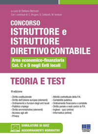 Concorso istruttore e istruttore direttivo contabile Area economico-finanziaria Cat. C e D negli Enti locali. Teoria e test