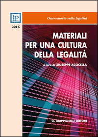 Materiali per una cultura della legalità 2016