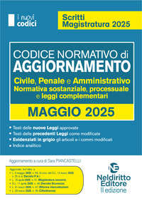 Codice normativo di aggiornamento. Codici per il concorso in Magistratura 2025