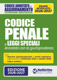 Codice Penale Annotato: addenda di aggiornamento ultimissimo 2026
