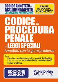 Codice Procedura Penale Annotato: addenda di aggiornamento ultimissimo 2026