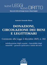 Donazioni, circolazione dei beni e legittimari. Commento alla Legge 2 dicembre 2025, n. 182 stabilizzazione degli acquisti, bancabilità degli immobili, garanzie ipotecarie e tutela dei terzi